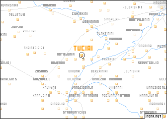 map of Tuciai