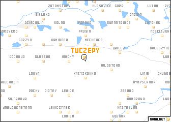 map of Tuczępy