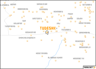 map of Tūdeshk