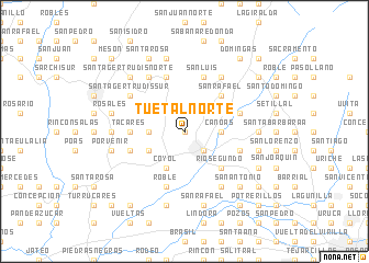 map of Tuetal Norte