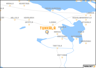 map of Tuhkala