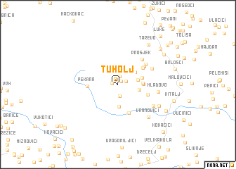 map of Tuholj