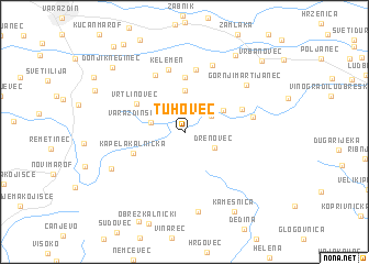 map of Tuhovec