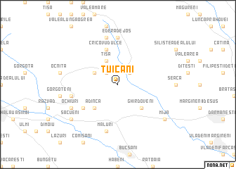 map of Ţuicani
