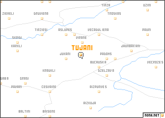 map of Tūjāni