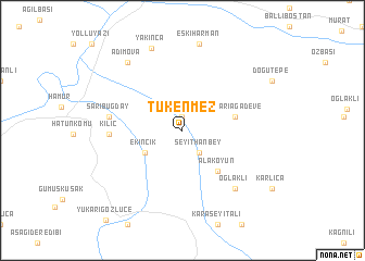 map of Tükenmez