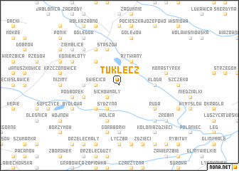 map of Tuklęcz