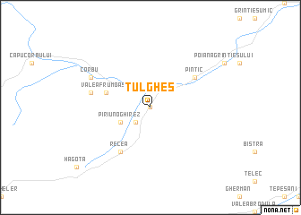 map of Tulgheş