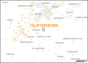 map of Tulip Tree Acres