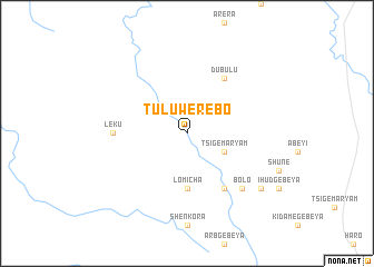 map of Tulu Werebo