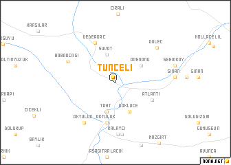 map of Tunceli