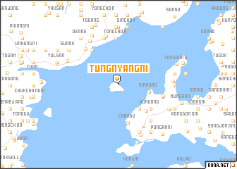 map of Tŭngnyang-ni