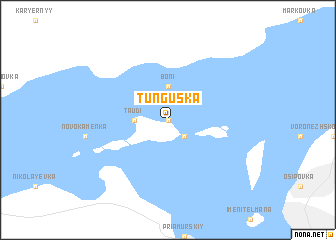map of Tunguska