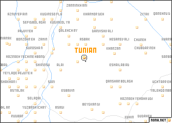 map of Tūnīān