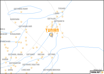 map of Tuniān