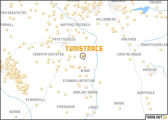 map of Tunis Trace