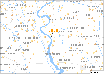 map of Ţunūb