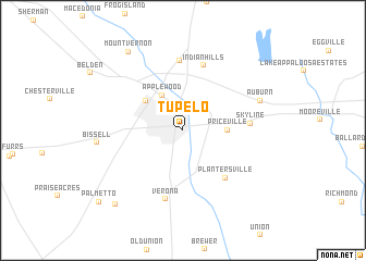 map of Tupelo