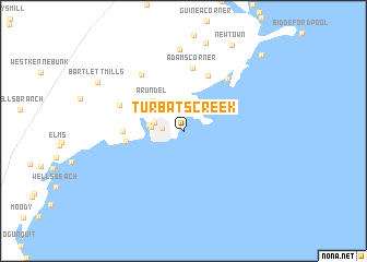 map of Turbats Creek