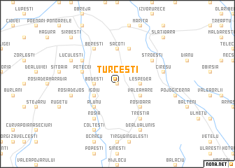 map of Turceşti