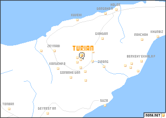 map of Tūrīān