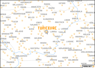 map of Turićevac