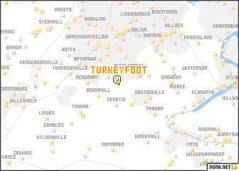 map of Turkeyfoot