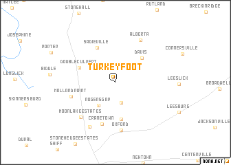 map of Turkey Foot
