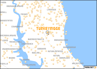map of Turkey Ridge