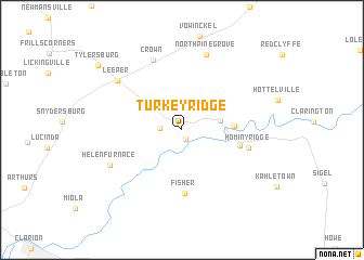 map of Turkey Ridge