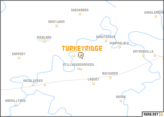 map of Turkey Ridge