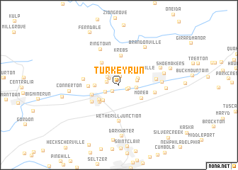 map of Turkey Run