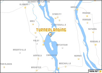 map of Turner Landing