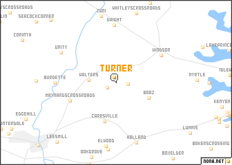 map of Turner