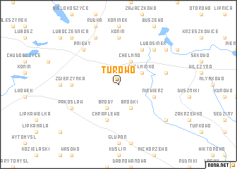 map of Turowo