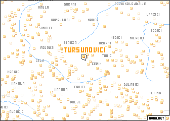 map of Tursunovići