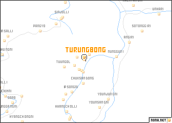 map of Turŭngbong