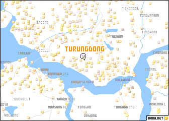 map of Turŭng-dong