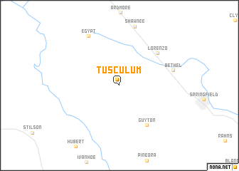 map of Tusculum