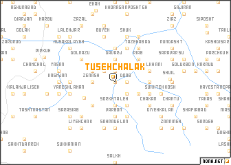 map of Tūseh Chālak