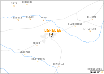 map of Tuskegee