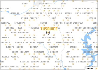 map of Tušovice