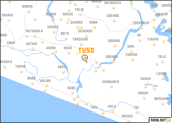map of Tuso