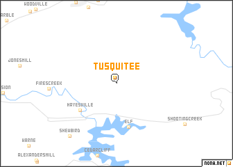 map of Tusquitee