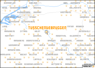 map of Tusschen de Bruggen