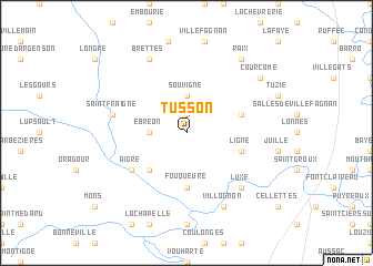 map of Tusson