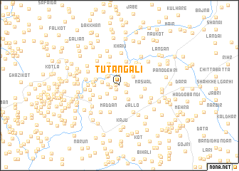 map of Tūtān Gali