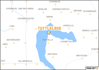 map of Tuttle Lake