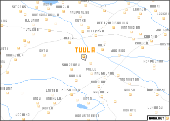 map of Tuula