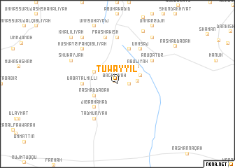 map of Ţuwayyil
